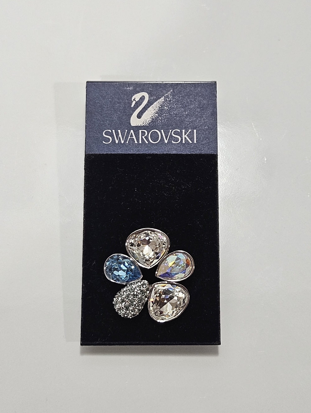Swarovski Crystal Multicolor Flower Brooch